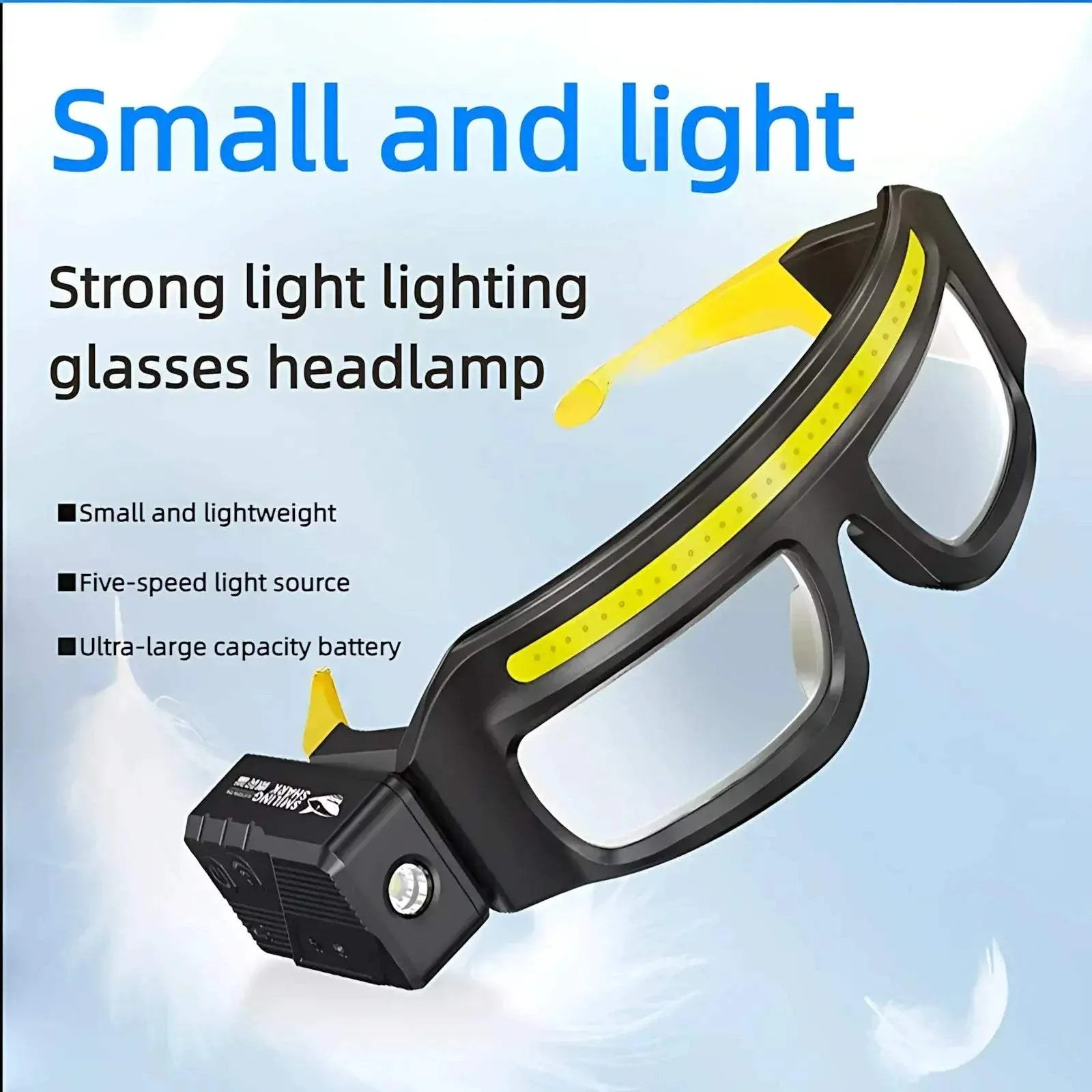 Ultra Light Hands Free Headlamp With Wave Sensor USB Rechargeable - Image 2