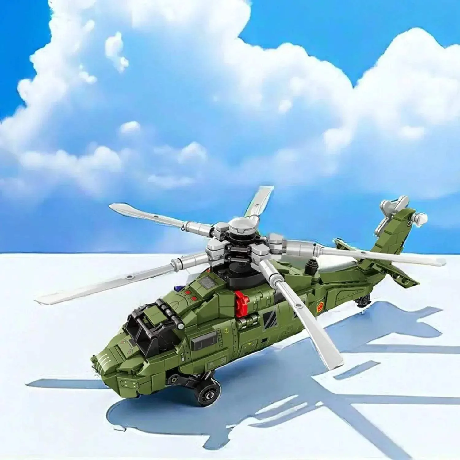 Helicopter Building Blocks Kit for Education and Desktop Decoration - Image 6