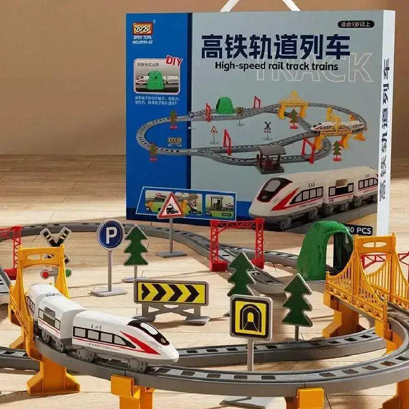 High Speed Electric Train Set For Kids Educational Track Playset