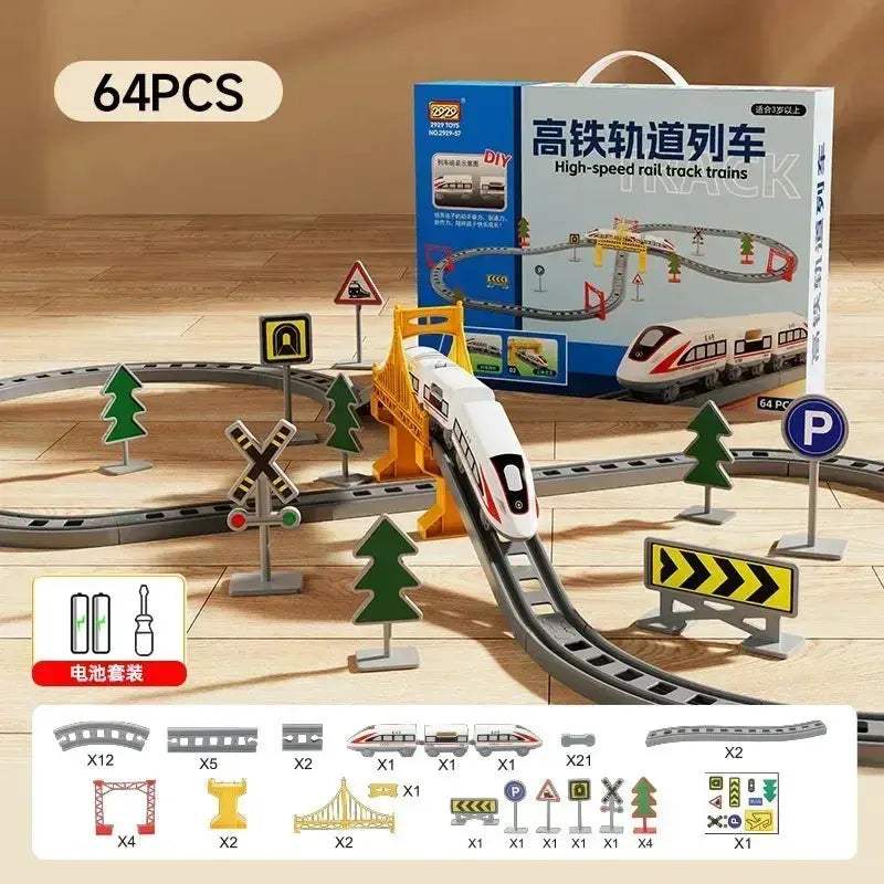 High Speed Electric Train Set For Kids Educational Track Playset - Image 8