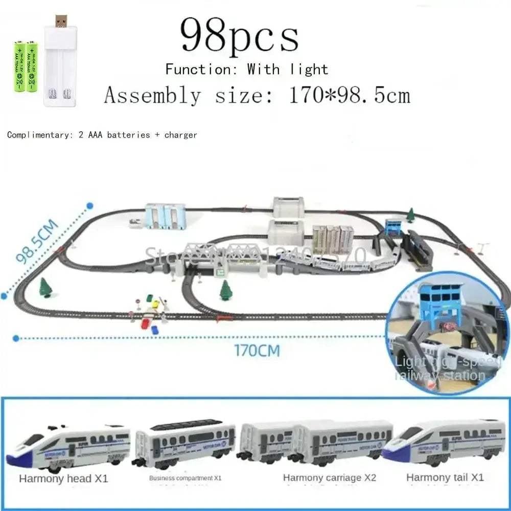 High Speed Electric Train Set Remote Control Model Railway - Image 13