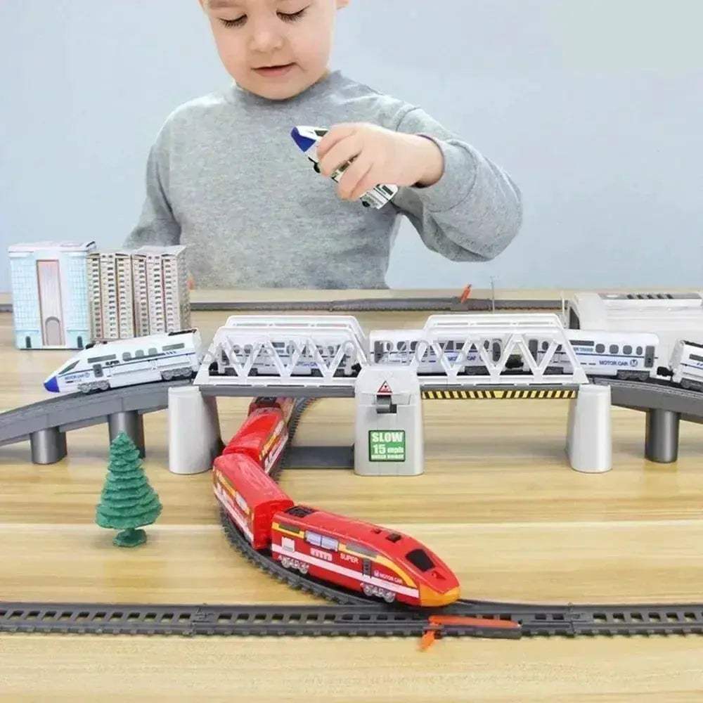 High Speed Electric Train Set Remote Control Model Railway - Image 3