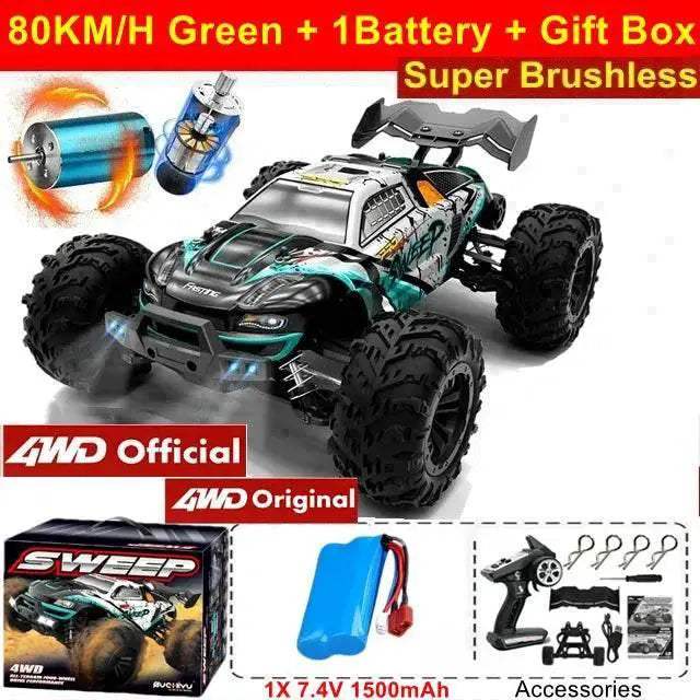High Speed RC Car 4x4 Off Road Brushless Buggy For Kids - Image 15