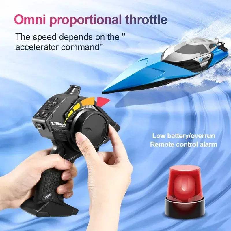 High Speed Remote Control Boat 50 KMH Waterproof RC Speedboat - Image 3