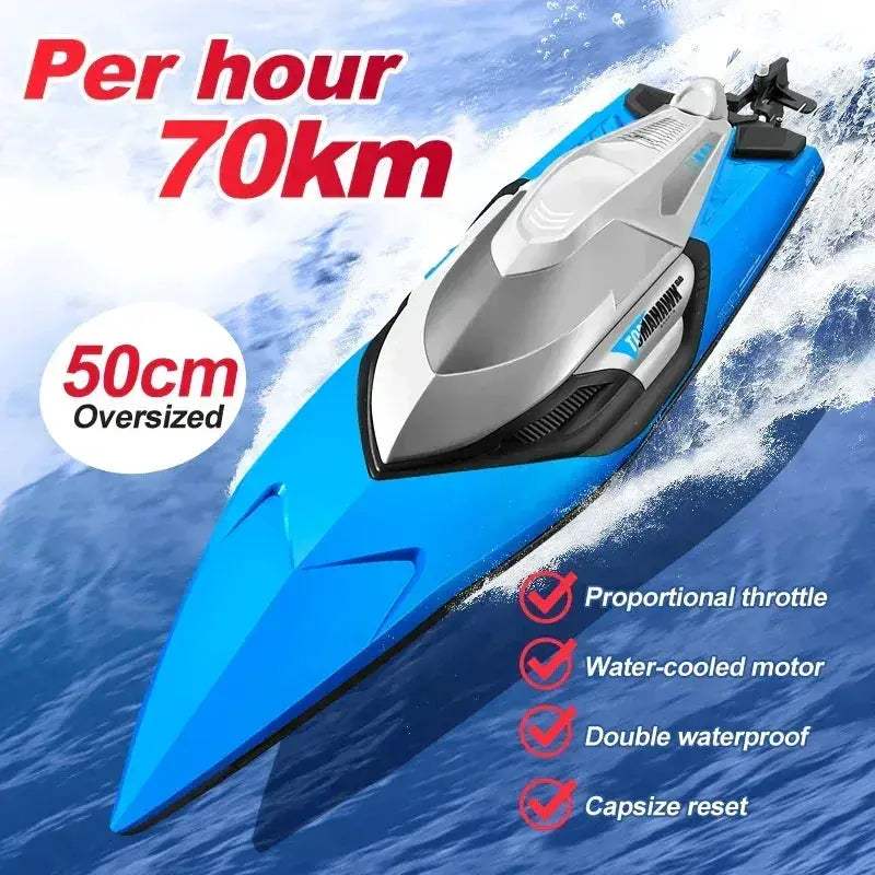 High Speed Remote Control Boat 50 KMH Waterproof RC Speedboat - Image 5