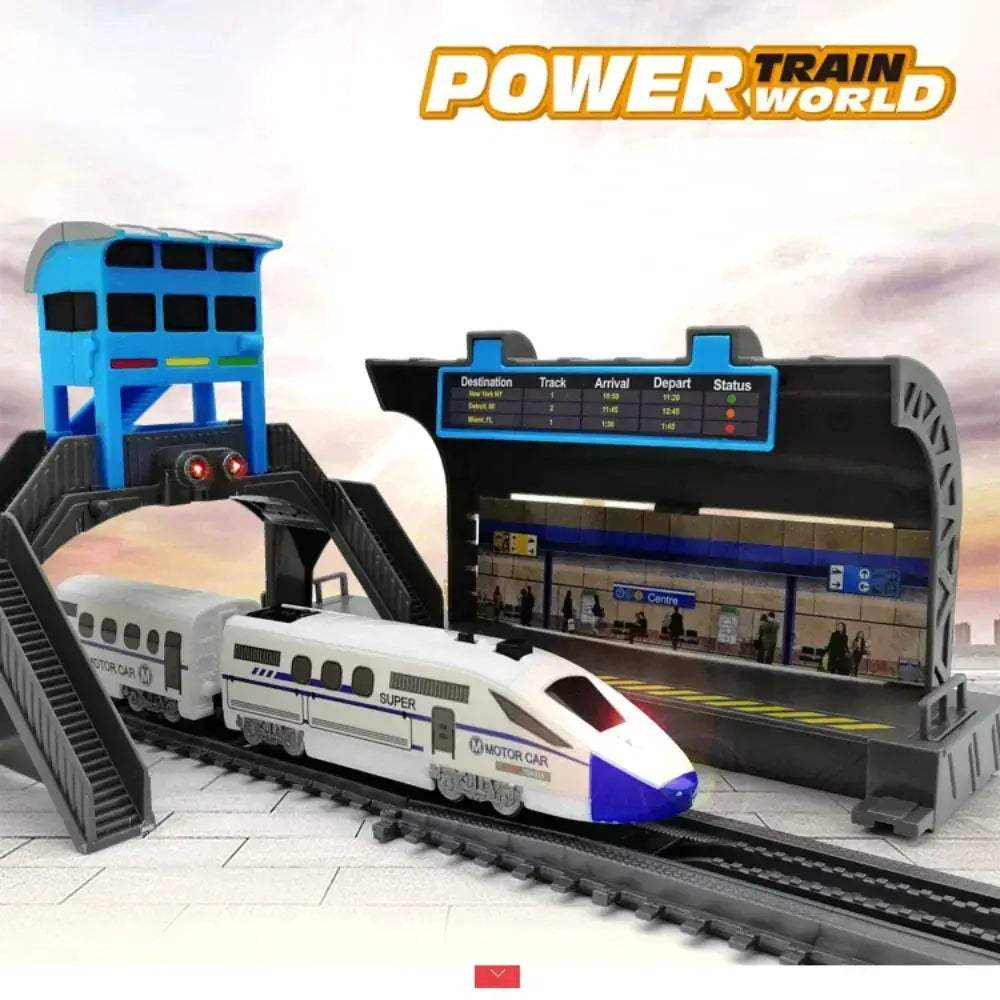 High Speed Train Set With Engineering Rails And Accessories - Image 2