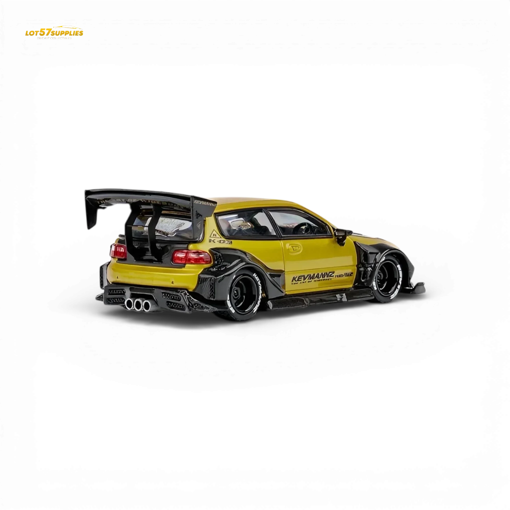 DCM Civic EG Ver.1 Gold Carbon Fiber Short Tail 1:64 - Image 2