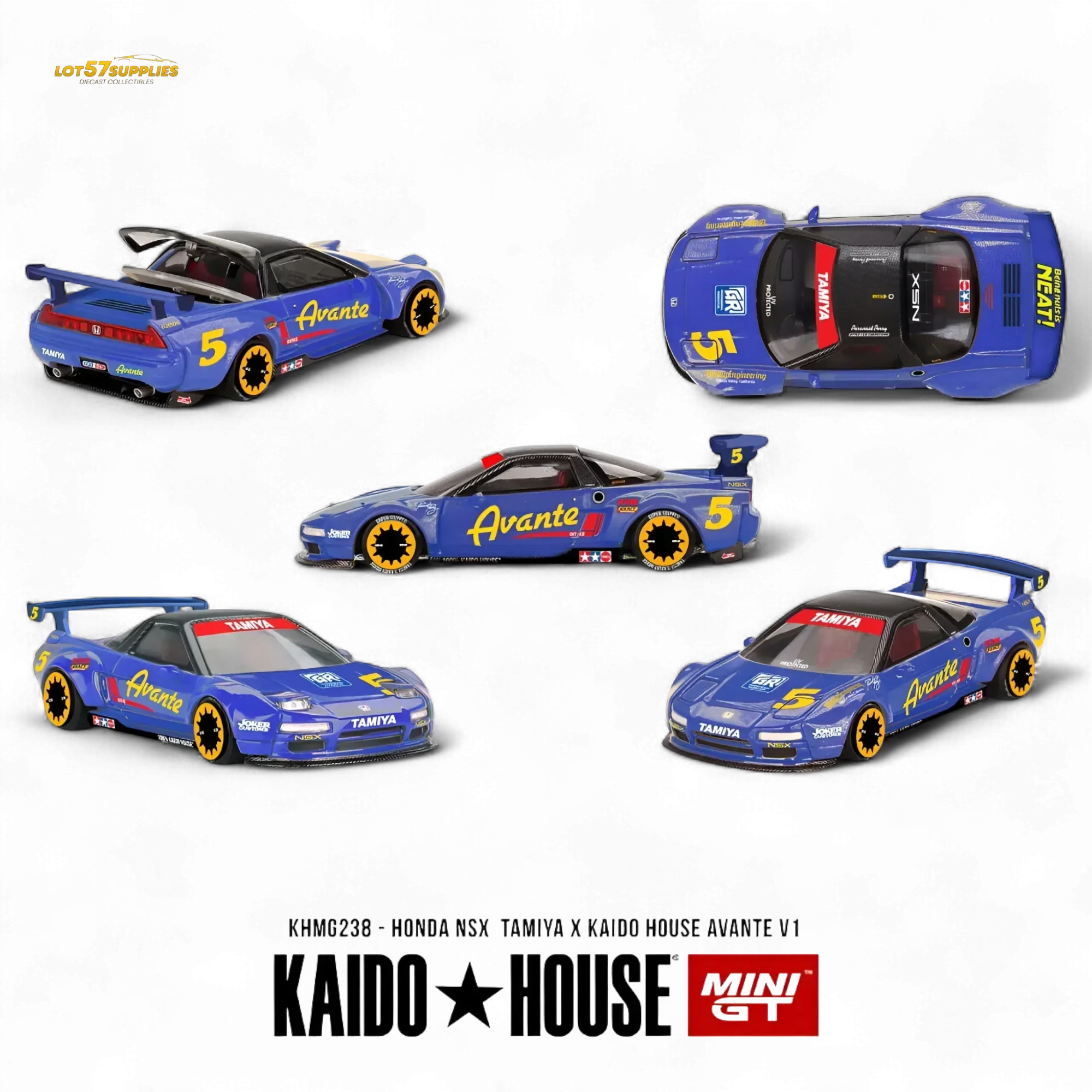 Honda NSX Diecast Scale 1:64 Avante V1 Kaido Tamiya Collaboration