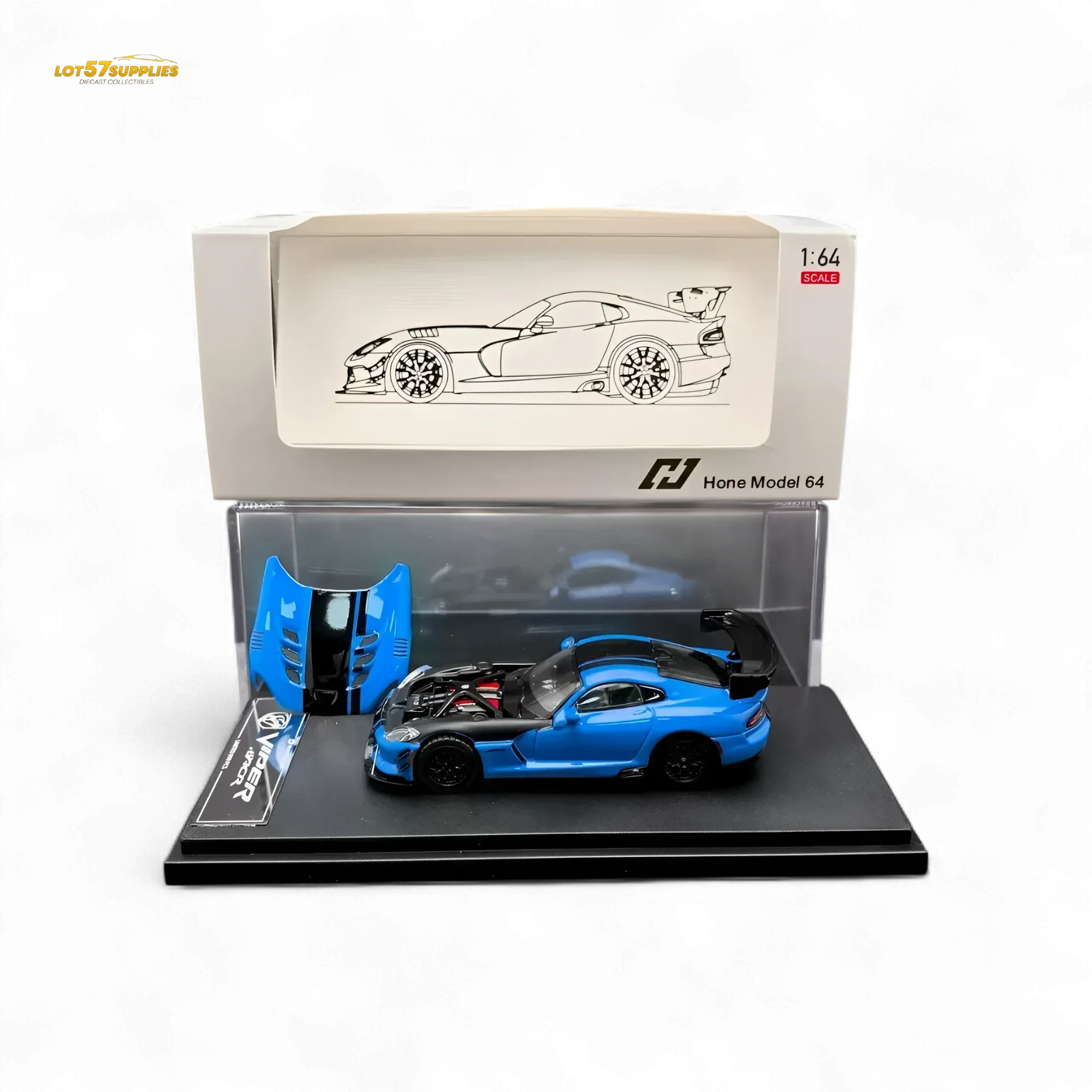 Hone Model Dodge Viper ACR Competition Blue 1:64 - Image 3