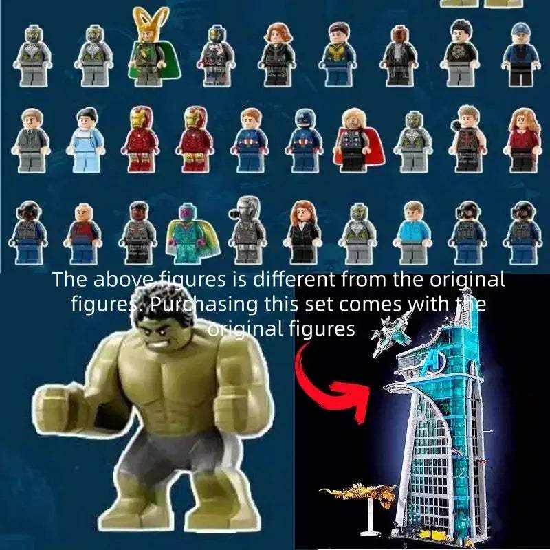 Avengers Tower Building Blocks Set With Lights And Figures - Image 2