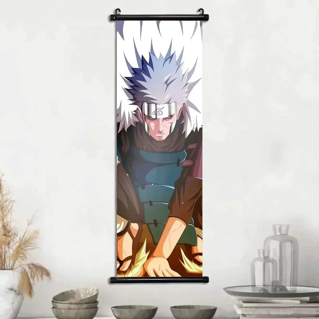 Hot NARUTO Shippuden Anime Scroll, Canvas Wall Art Hanging Posters, Konaha Leaf Ninjas and More - Image 17