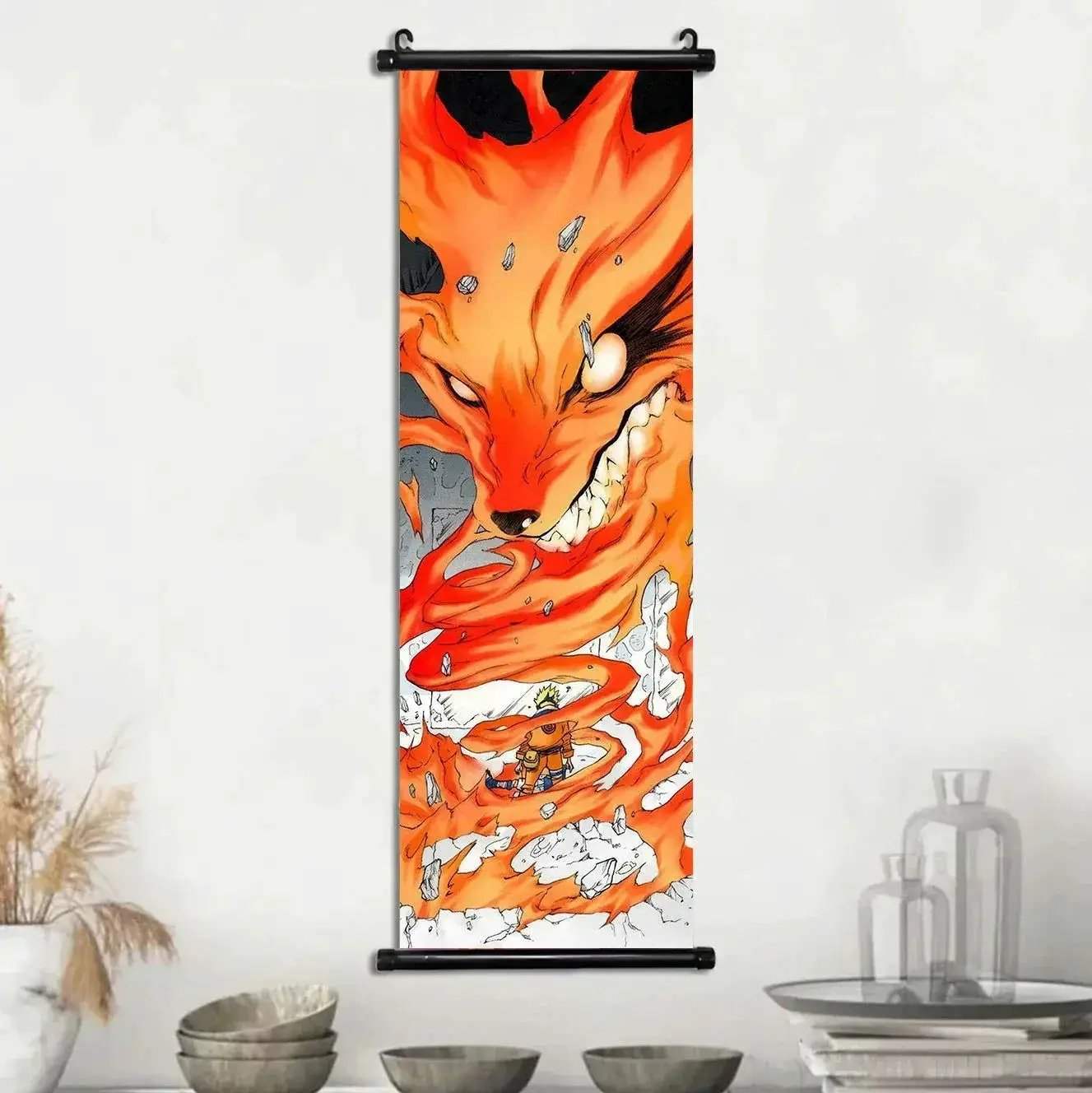 Hot NARUTO Shippuden Anime Scroll, Canvas Wall Art Hanging Posters, Konaha Leaf Ninjas and More - Image 26