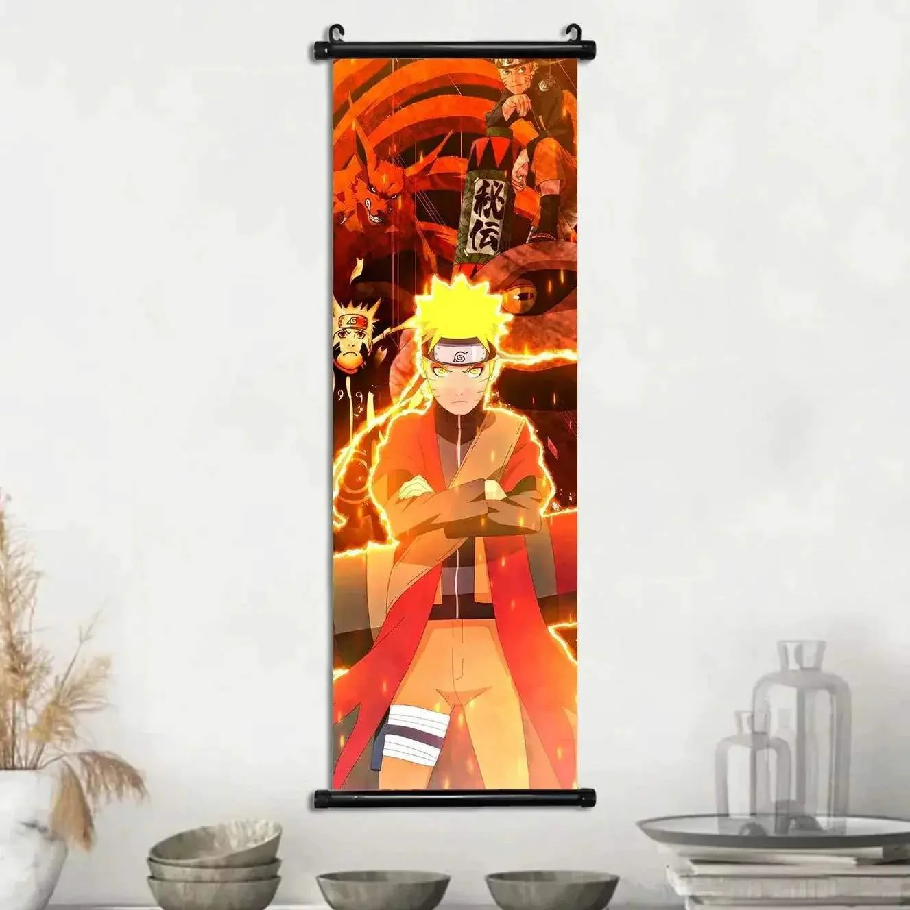Hot NARUTO Shippuden Anime Scroll, Canvas Wall Art Hanging Posters, Konaha Leaf Ninjas and More - Image 6