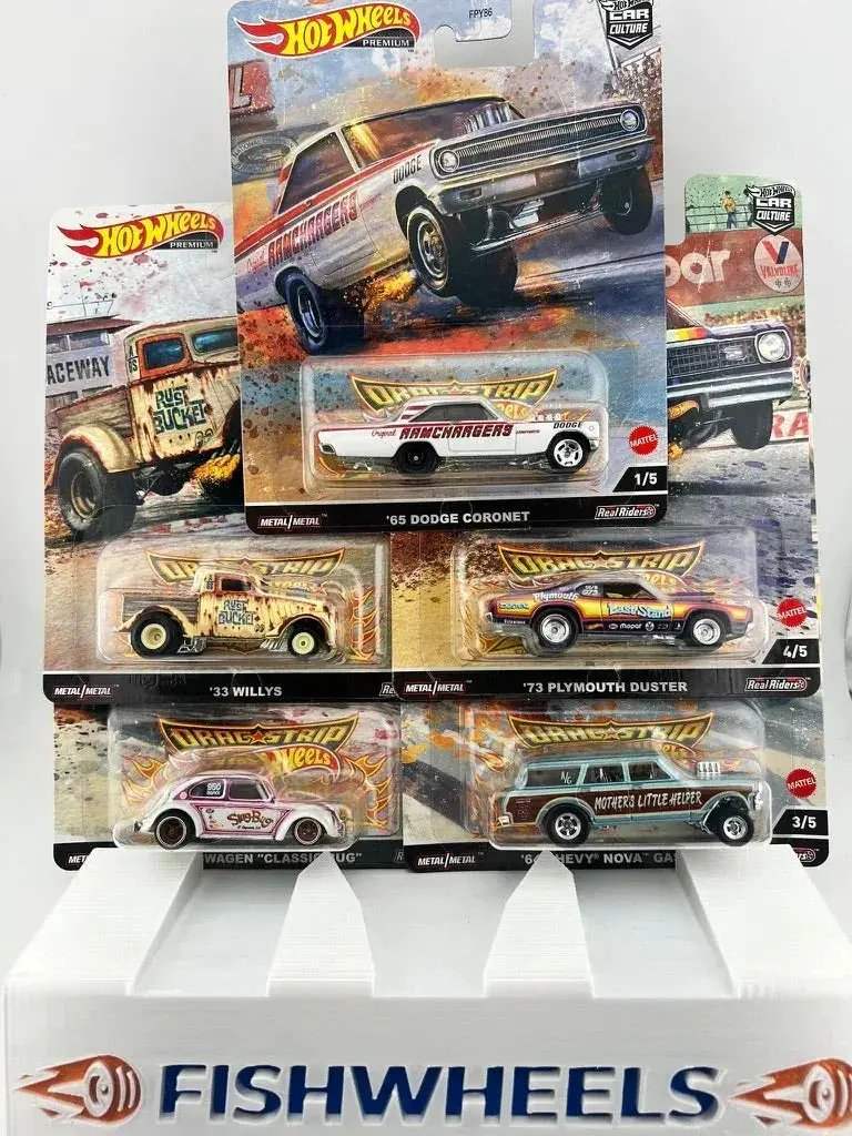 Hot Wheels Car Culture Dragstrip Demons Real Riders FiveCar Set