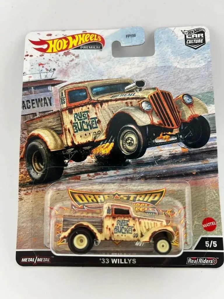 Hot Wheels Car Culture Dragstrip Demons Real Riders FiveCar Set - Image 3