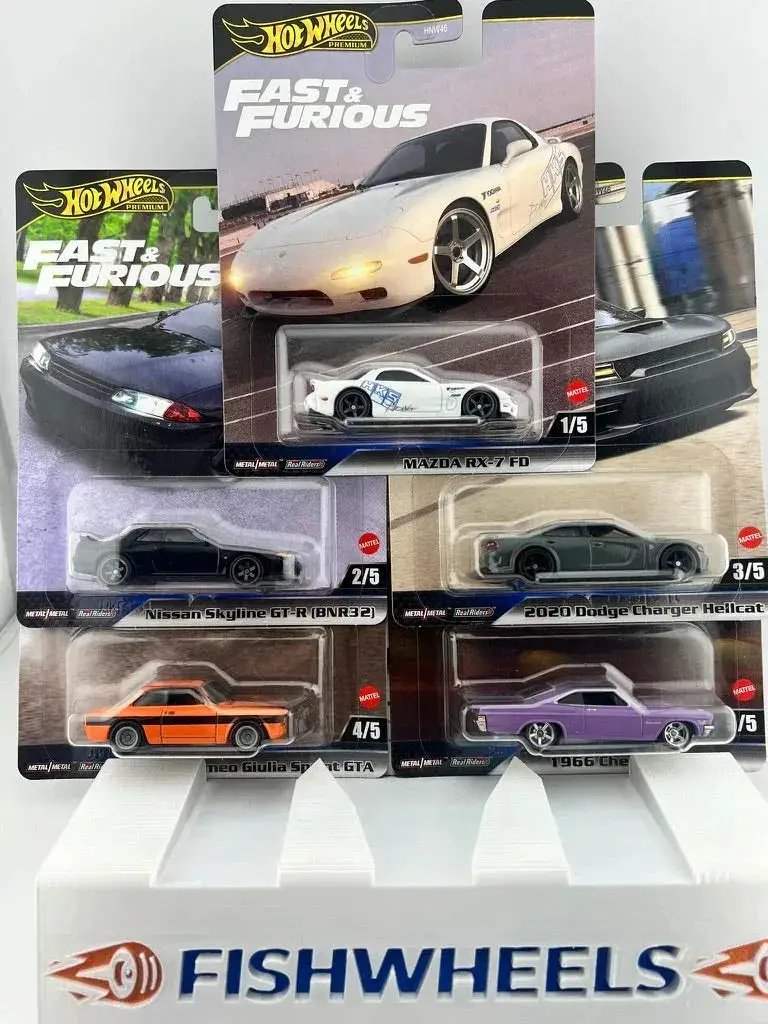 Hot Wheels Fast Furious Five Car Set With Film Liveries