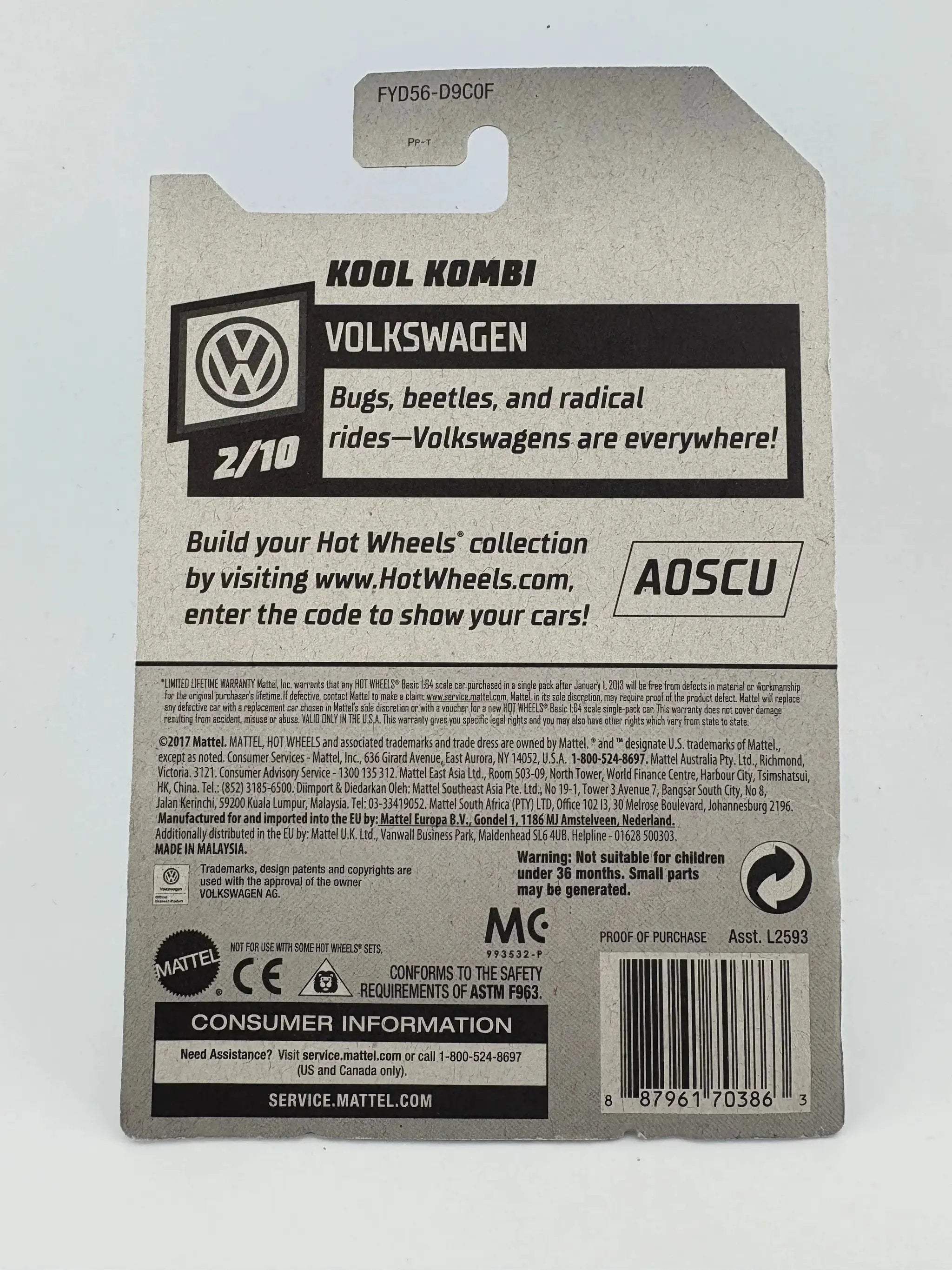 Hot Wheels Kool Kombi Urban Outlaw Die Cast Car Collectible - Image 2