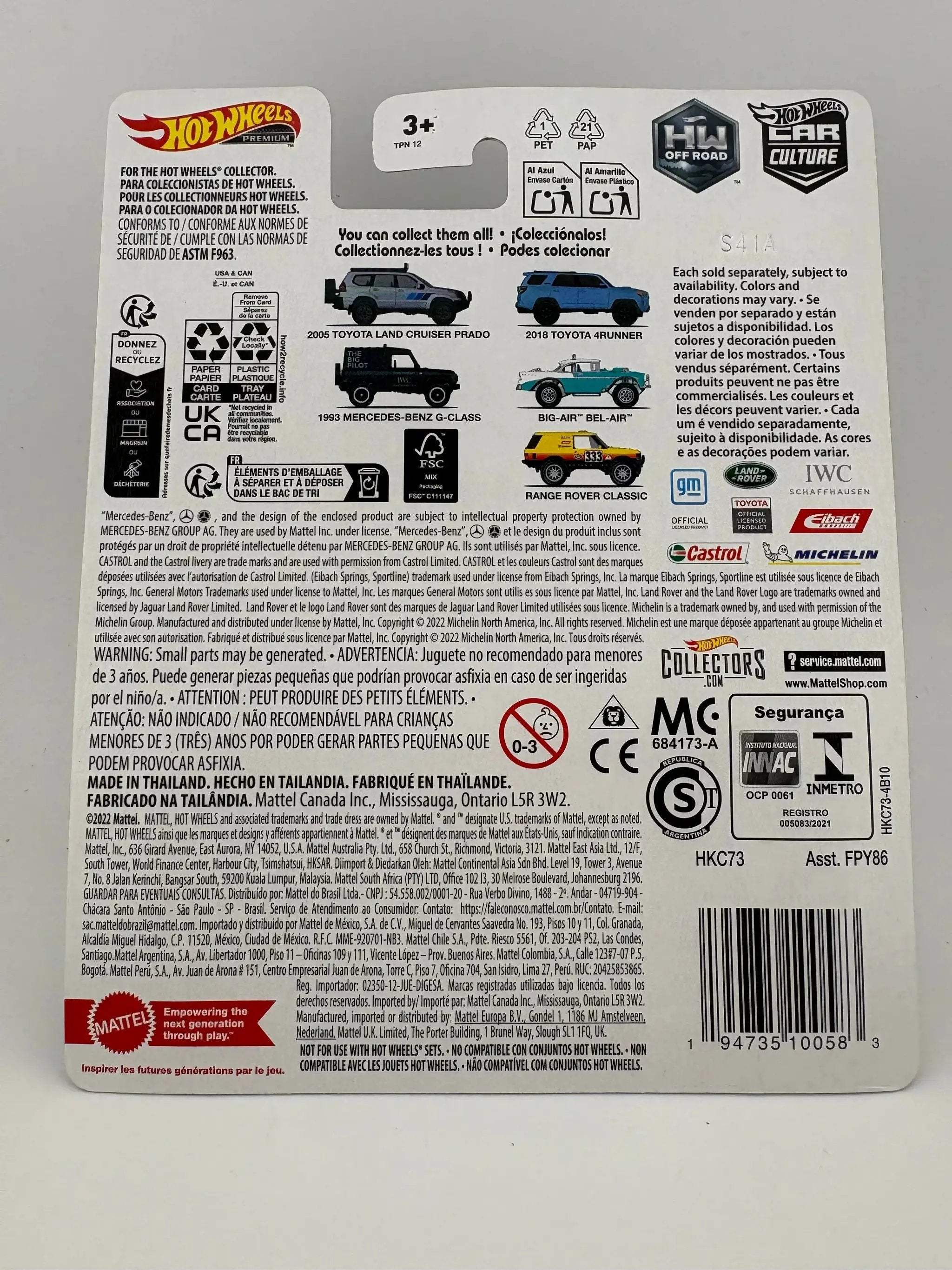 Hot Wheels Premium Toyota 4Runner Real Riders Rubber Tires - Image 2
