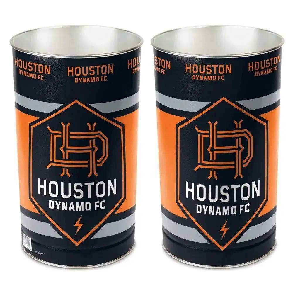 Houston Dynamo Wastebasket 15 Inch Metal Wincraft Trash Can