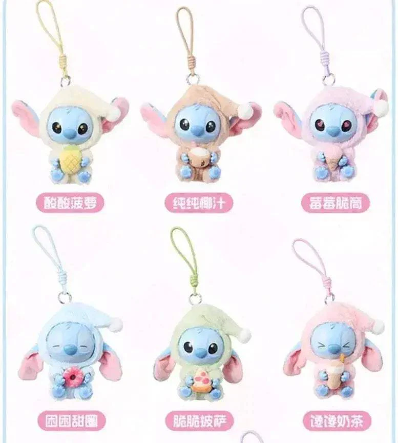 [In Stock] MINISO Stitch Eat Something Before Sleep Plush Keychain Blind Box - Image 13