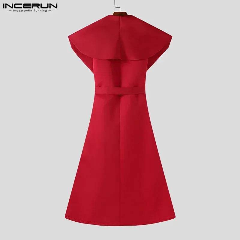 Men's Trench Cardigan With Belt For Casual Streetwear - Image 5
