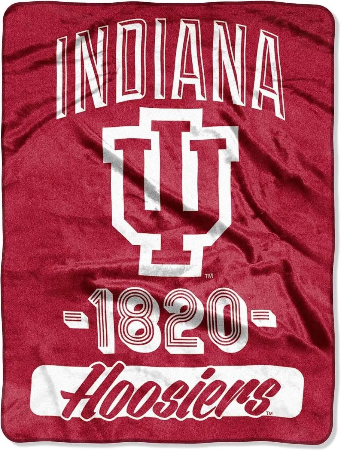 Indiana Hoosiers Micro Raschel Blanket Varsity Design 46x60