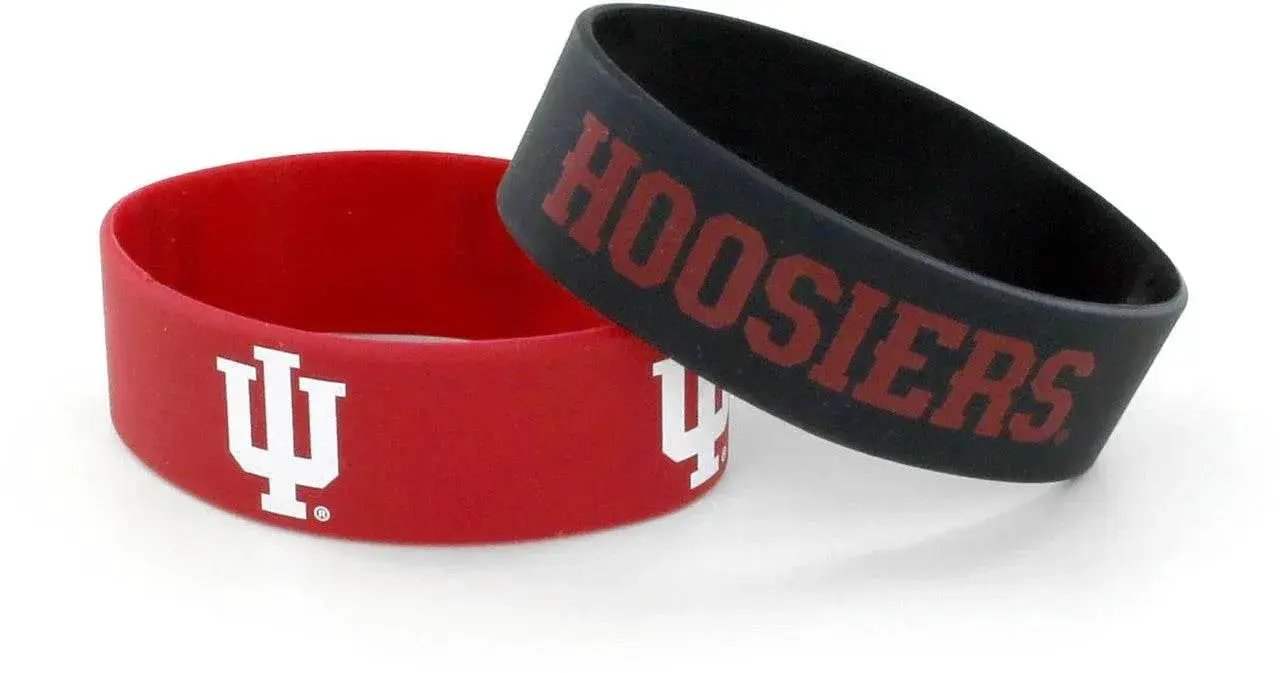 Indiana Hoosiers Silicone Bracelets 2 Pack Team Colors
