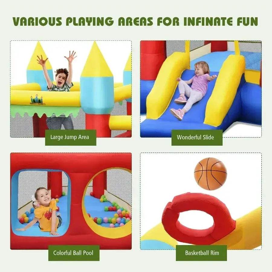 Inflatable Bounce House Indoor Outdoor Party Jumping Area - Image 5