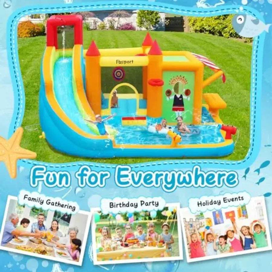 Inflatable Bounce House Water Slide With Built In Splash Pool - Image 6
