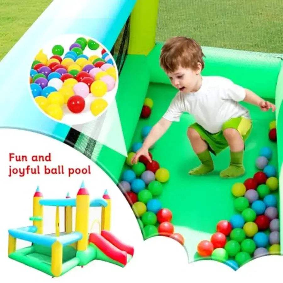 Inflatable Bounce House With Slide And Ball Pool Basketball - Image 4