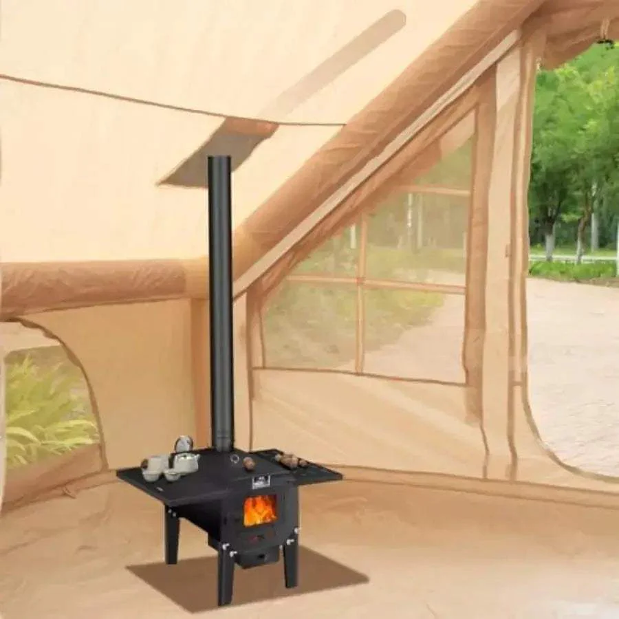 Inflatable Camping Tent With Stove For FourToSix Portable - Image 4