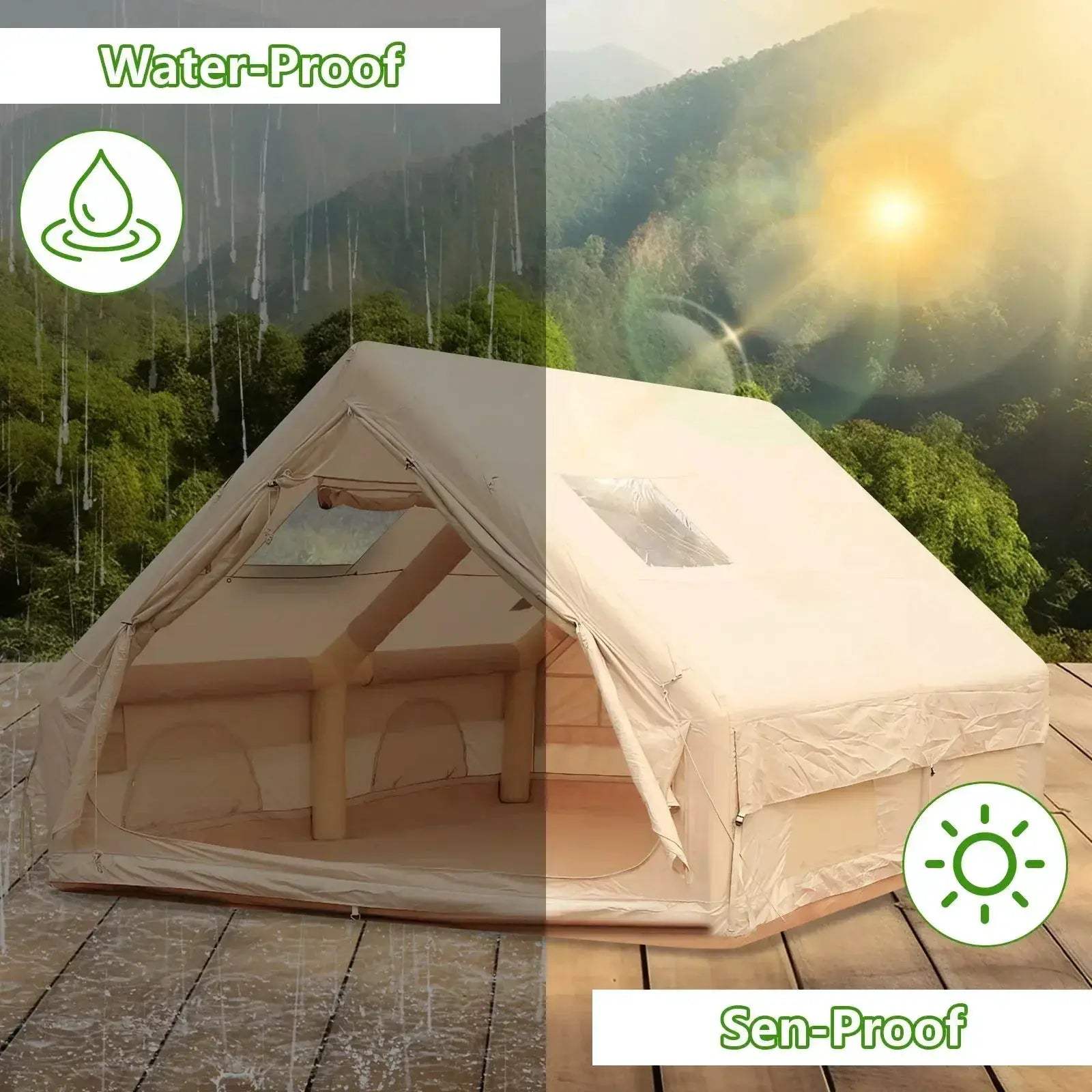Inflatable Tent With Skylight Easy Setup For Camping - Image 3