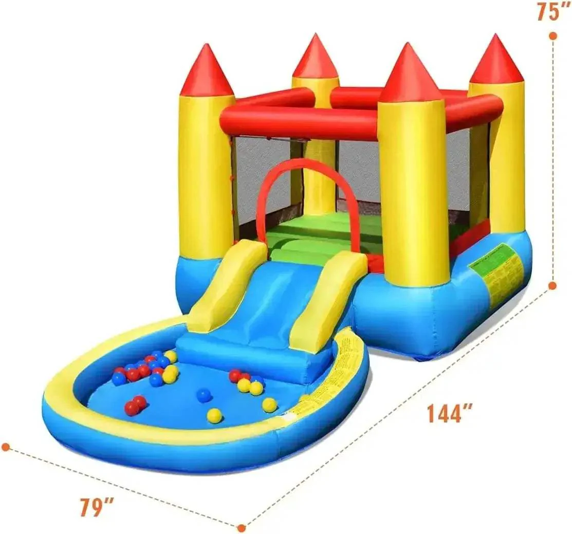 Backyard Water Slide Bounce House With Ball Pit For Fun - Image 6