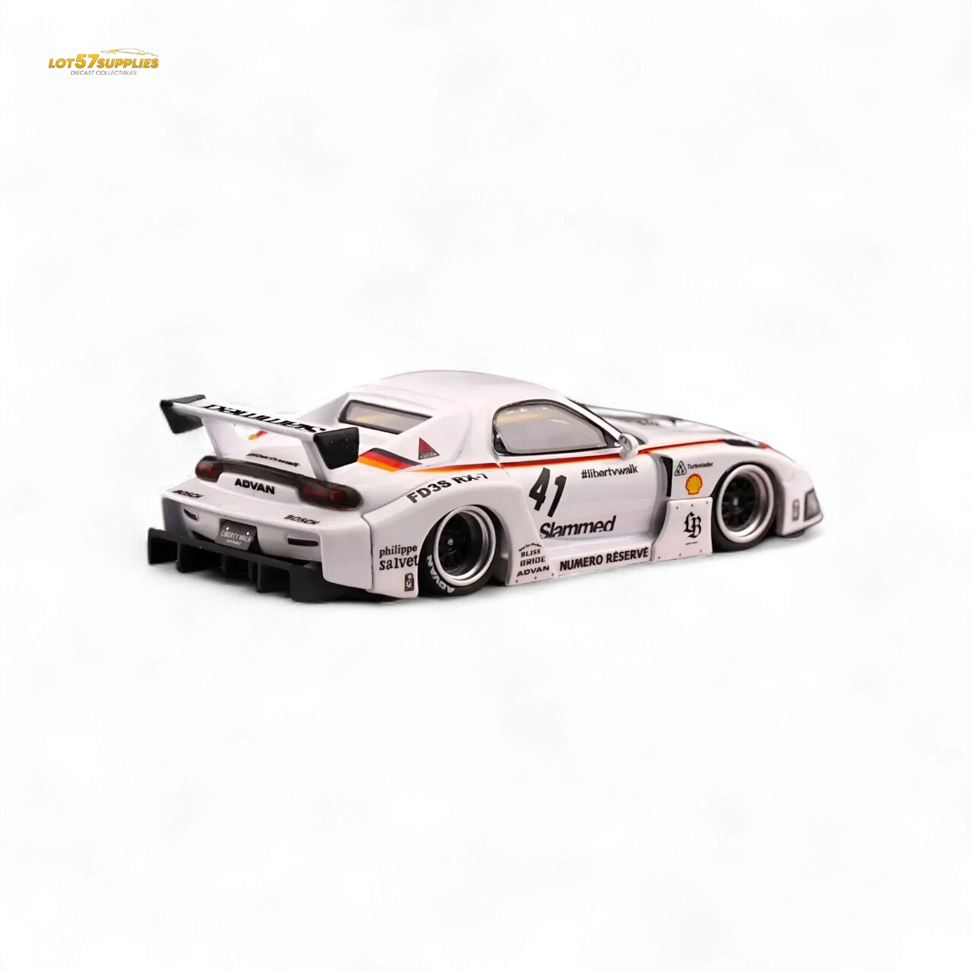 Inno64 Mazda RX-7 LBWK White 1:64 - Image 4