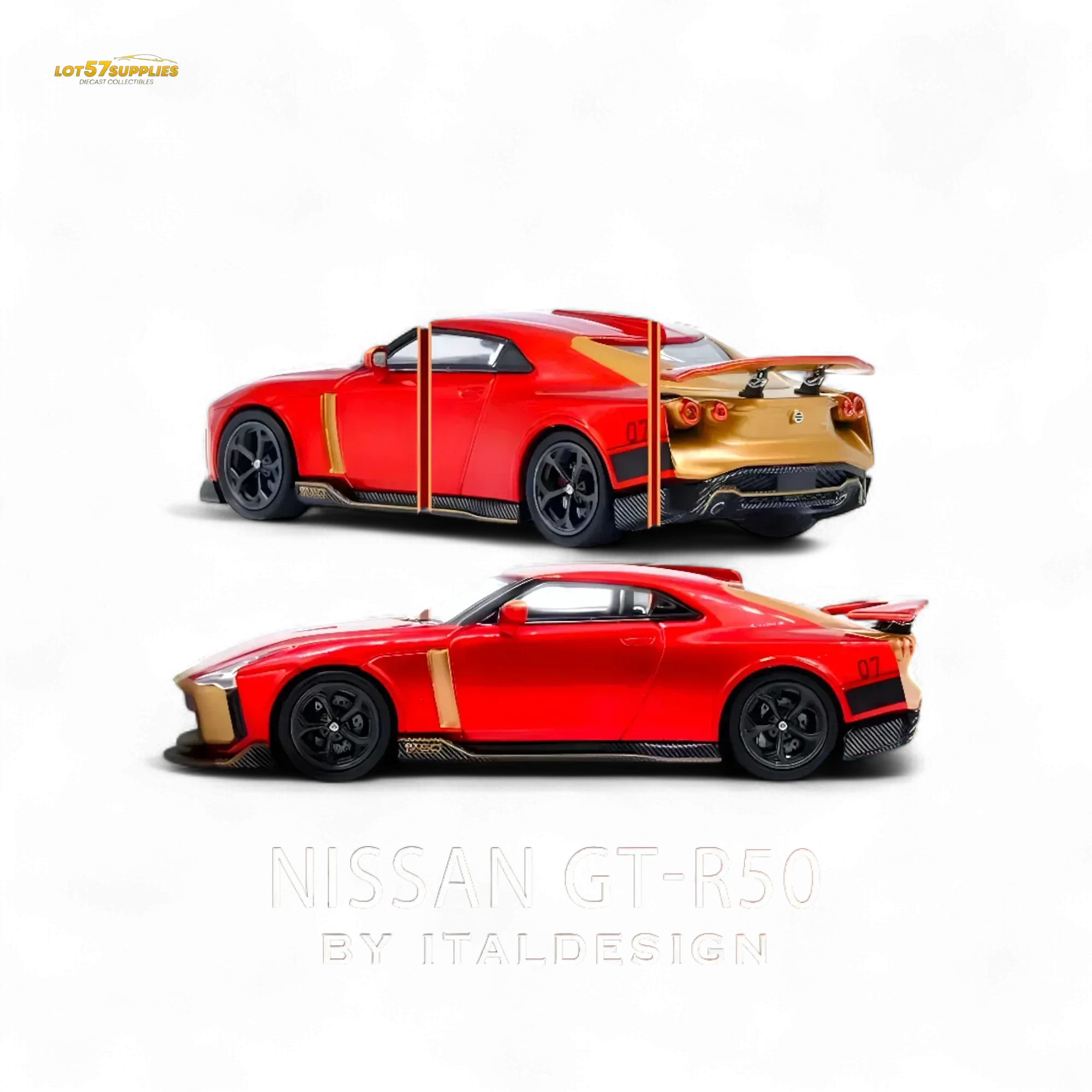 INNO64 Nissan R50 GT-R Red 1:64