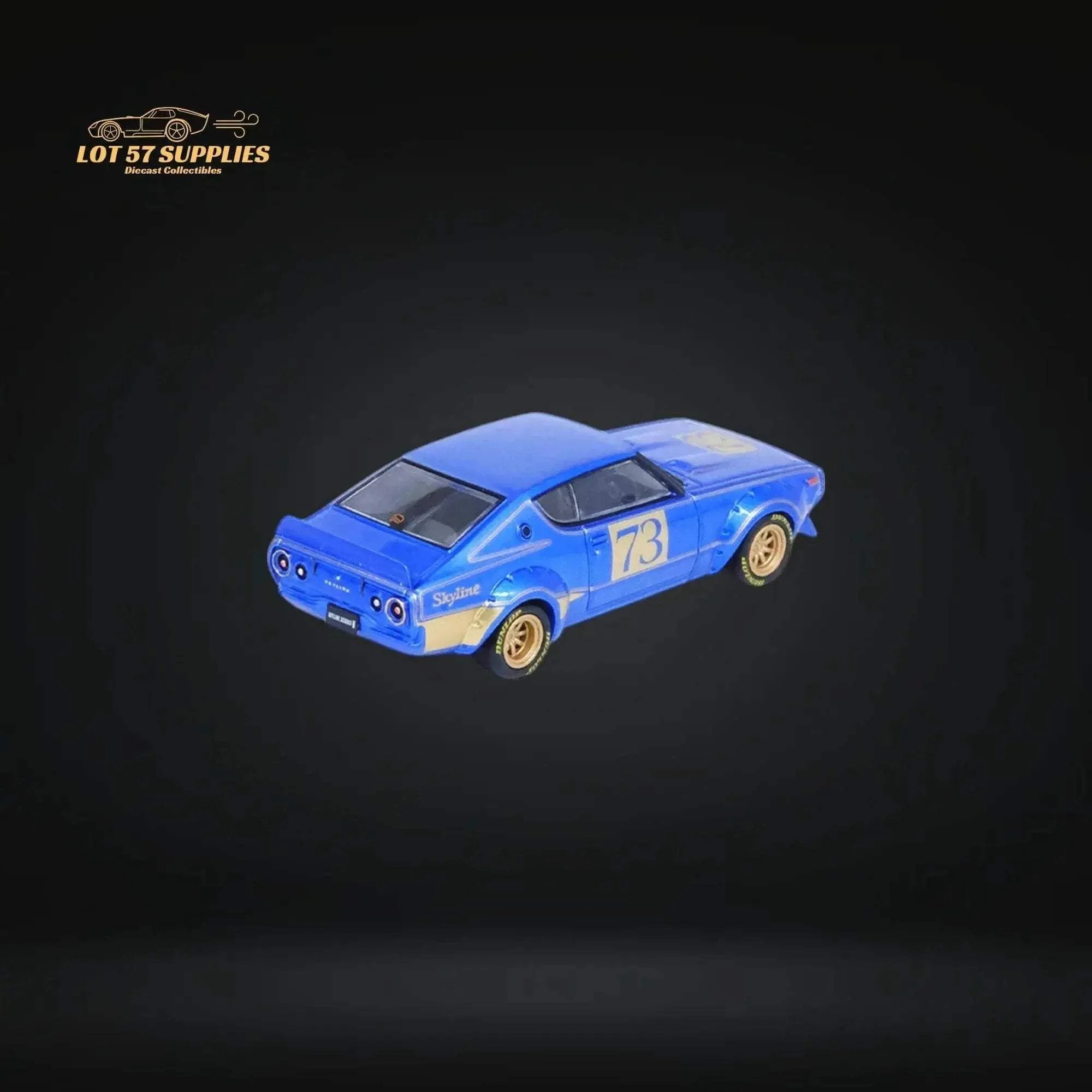 Inno64 Nissan Skyline 2000 GT-R KPGC10 Racing Concept Blue 1:64 - Image 3