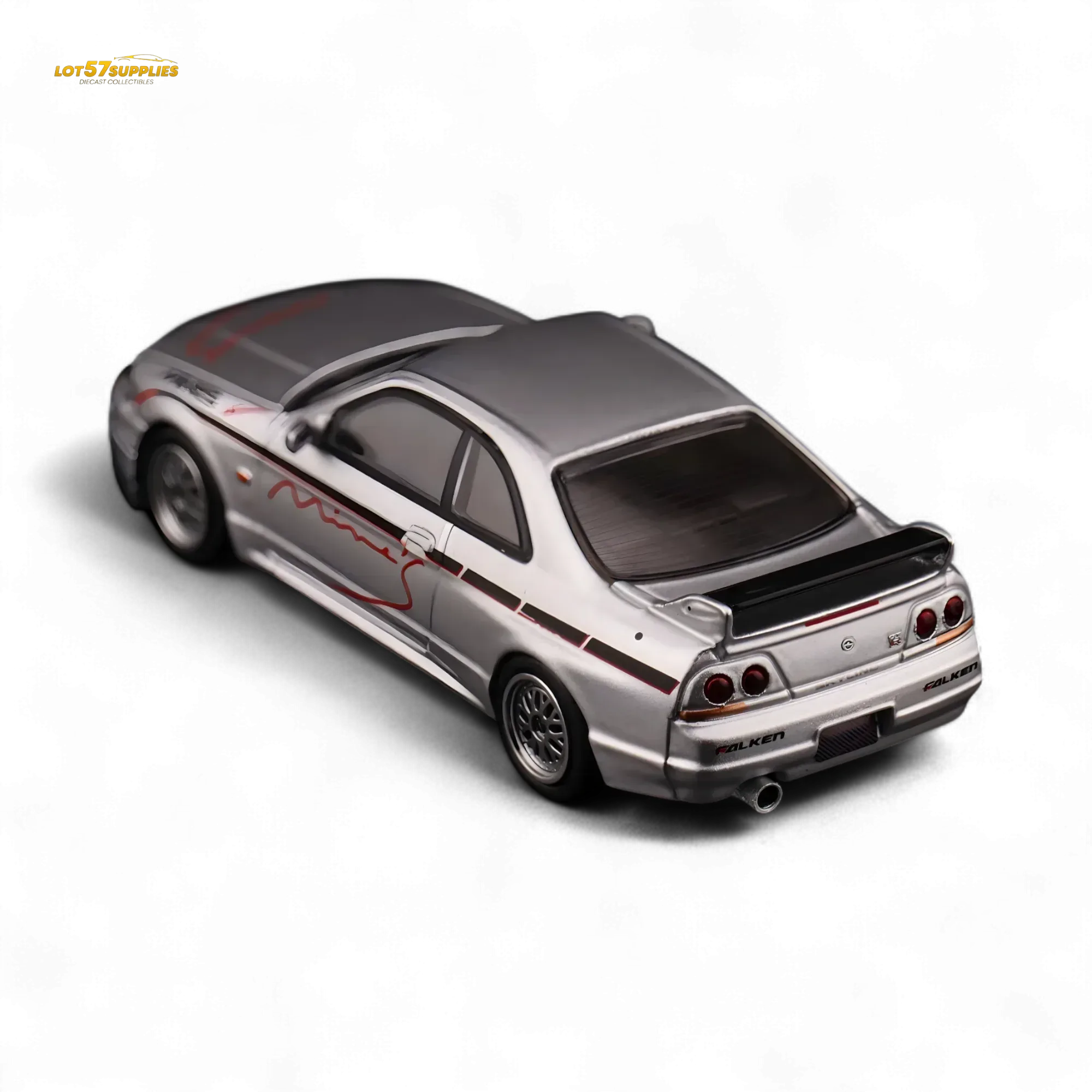 Inno64 Nissan Skyline GT-R R33 "Tuned by Mine's" Silver 1:64 - Image 4