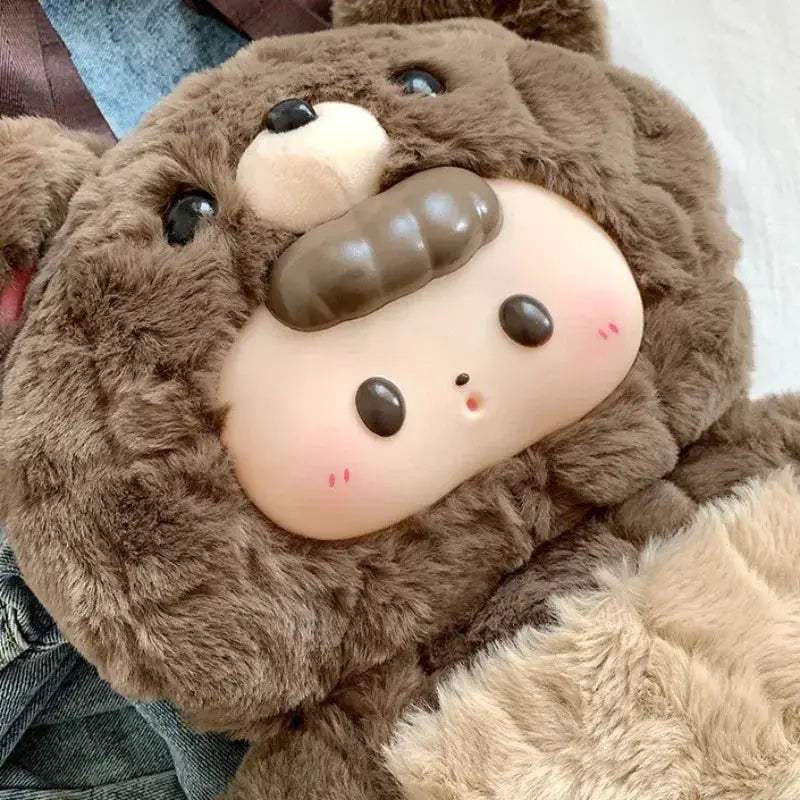 Adorable Bear Plush Backpack Crossbody Bag For Women - Image 4