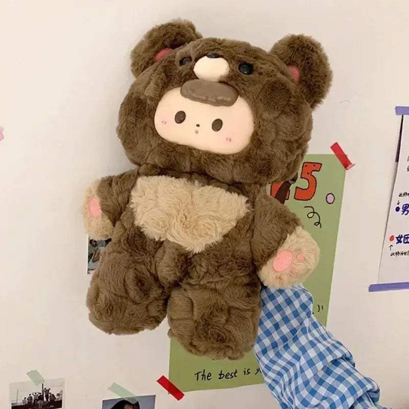 Adorable Bear Plush Backpack Crossbody Bag For Women - Image 5