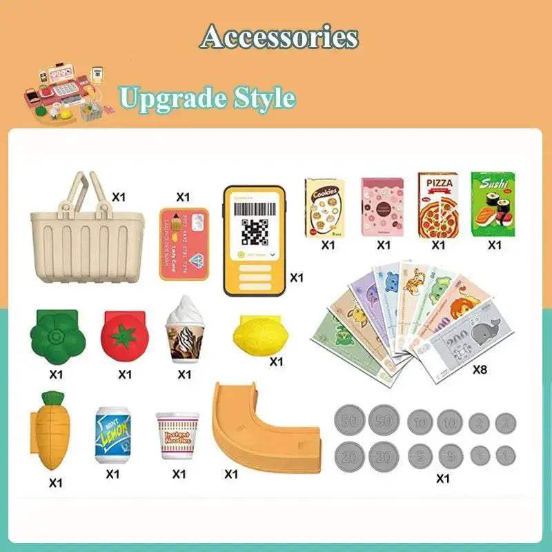 Interactive Cash Register Toy With Scanner And Card Reader And Microphone For Kids - Image 6