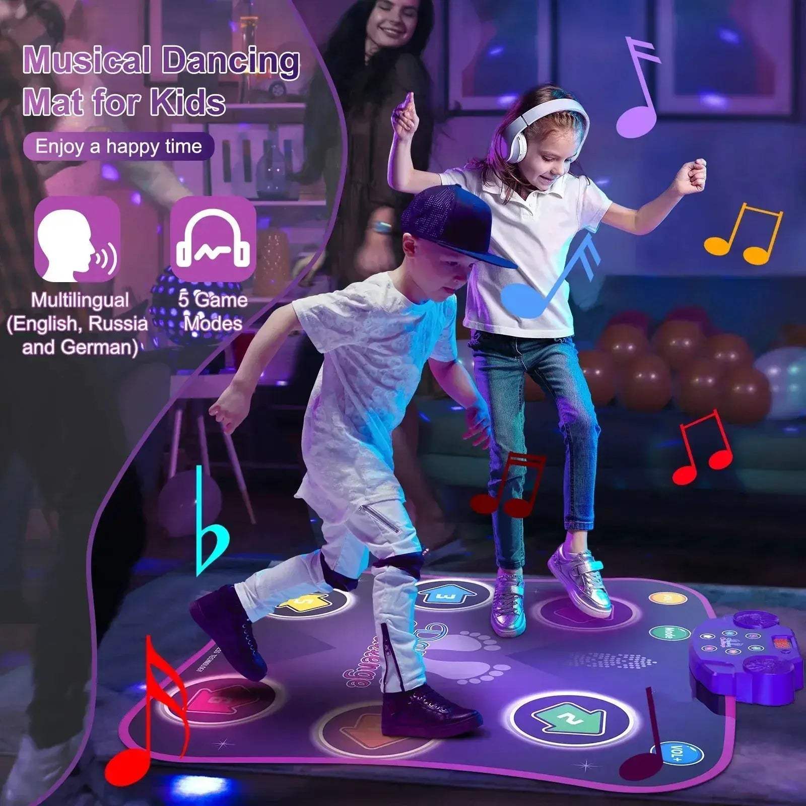 Interactive Dance Pad For Kids Light Up 6 Button Modes - Image 3