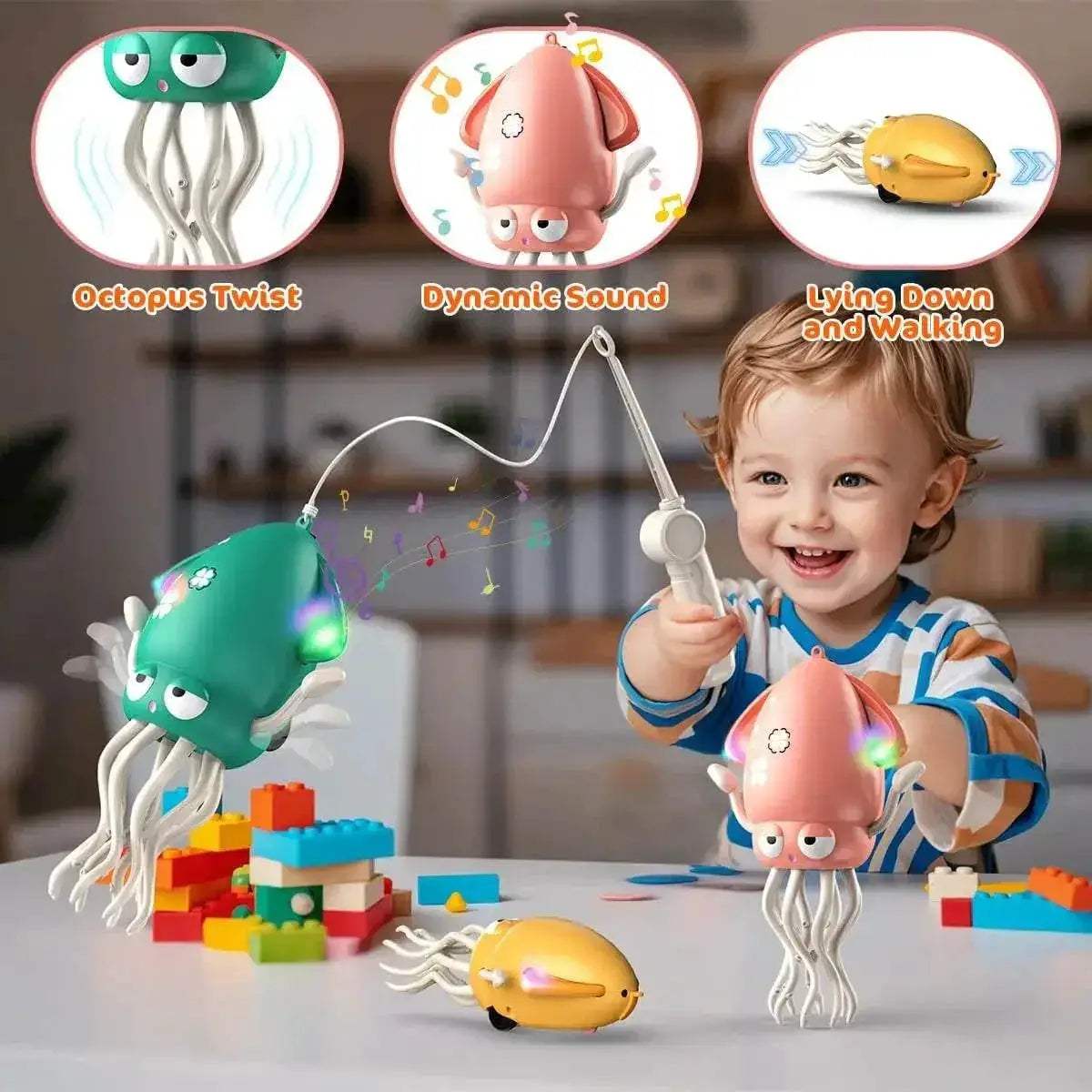 Interactive Octopus Toy Educational Dancing Lights For Kids - Image 2