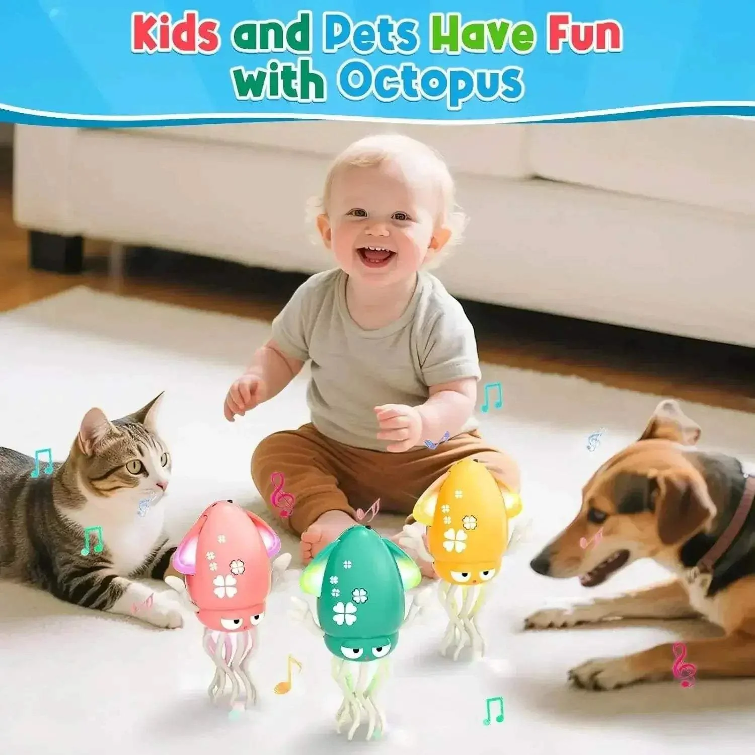 Interactive Octopus Toy Educational Dancing Lights For Kids - Image 5