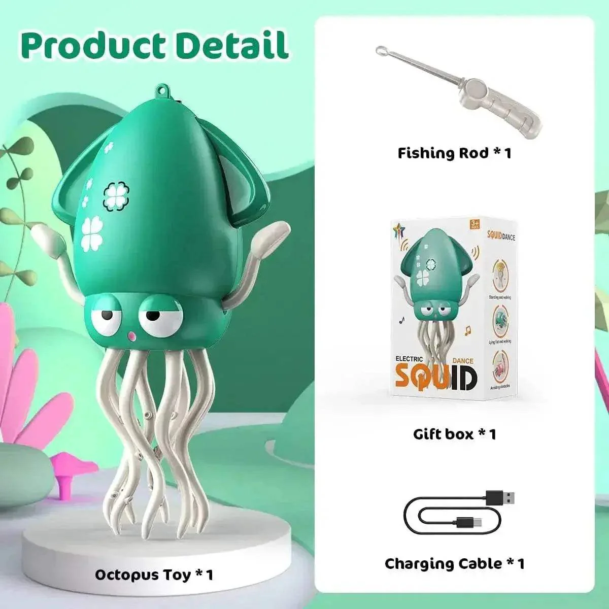 Interactive Octopus Toy Educational Dancing Lights For Kids - Image 6