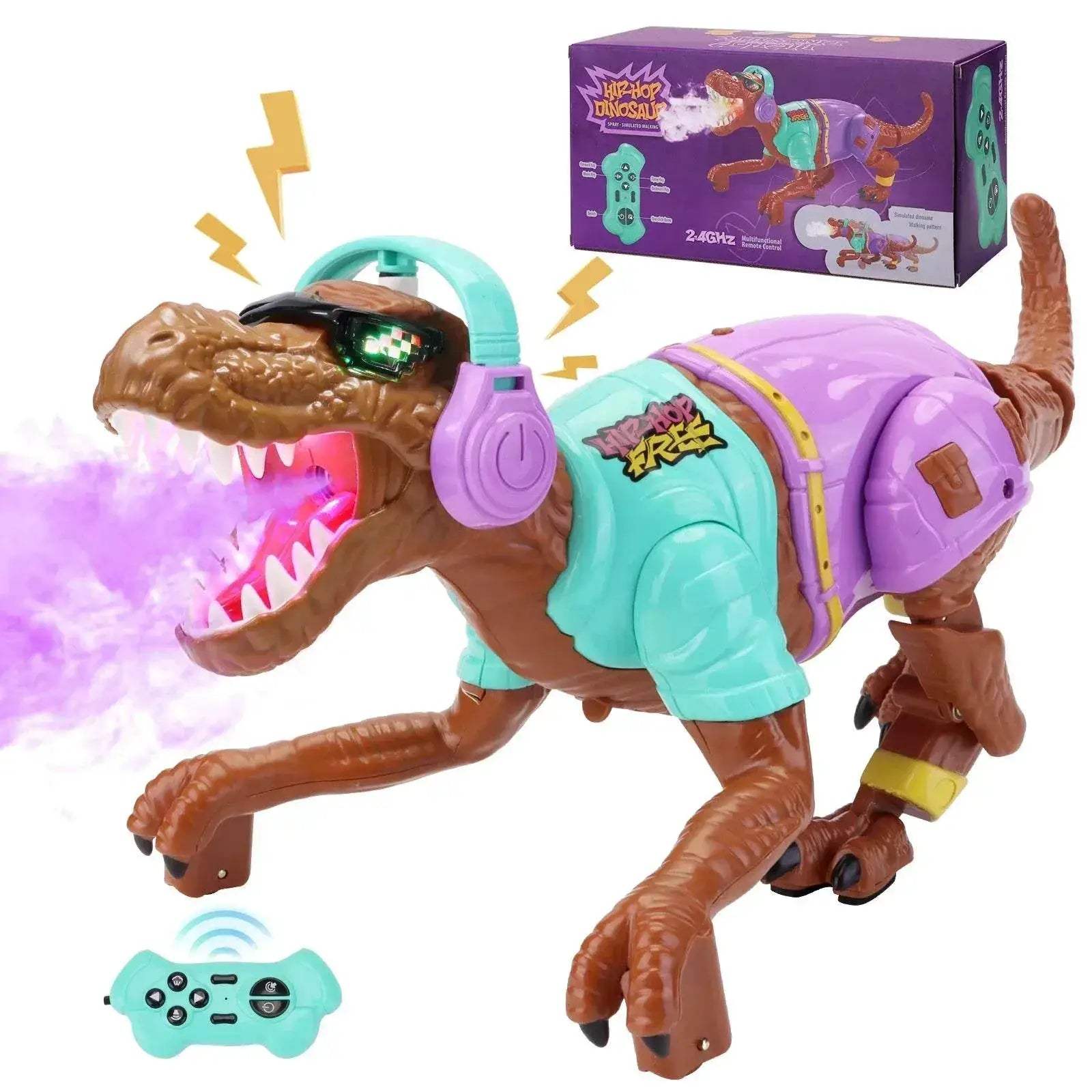 Interactive RC Walking Dinosaur Toy Light And Sound Kids