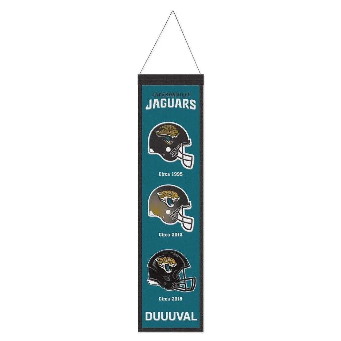 Jacksonville Jaguars Wool Banner 8x32 Heritage Evolution