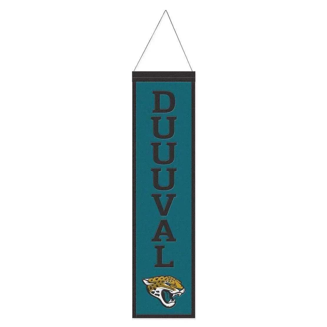 Jacksonville Jaguars Wool Banner 8x32 Heritage Slogan