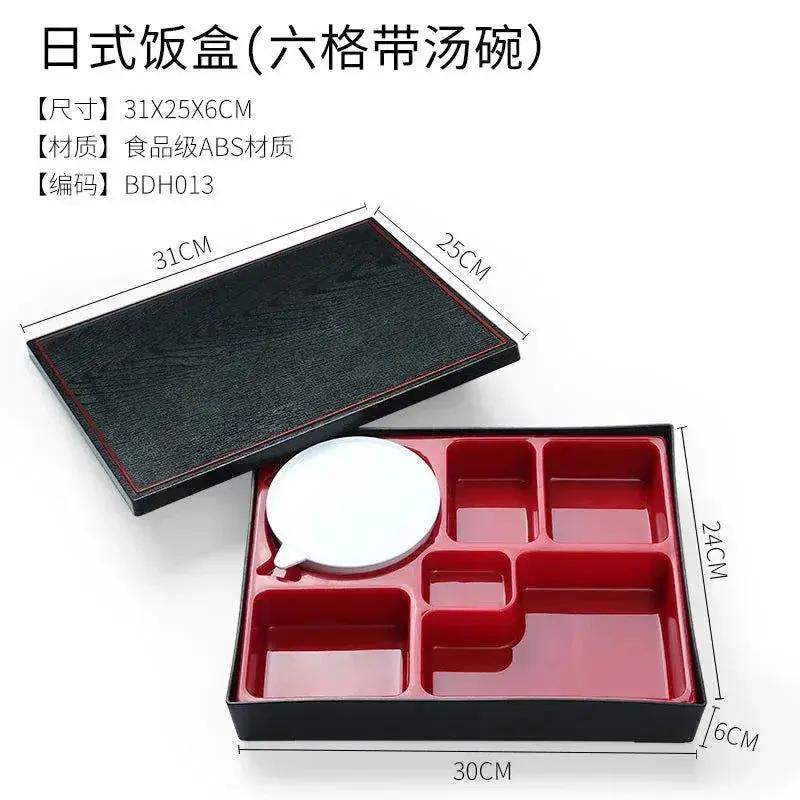 Japanese Style Business Lunch Box, Wood Grain Sushi Cooking Lunch Box, Food Storage Container - Image 7