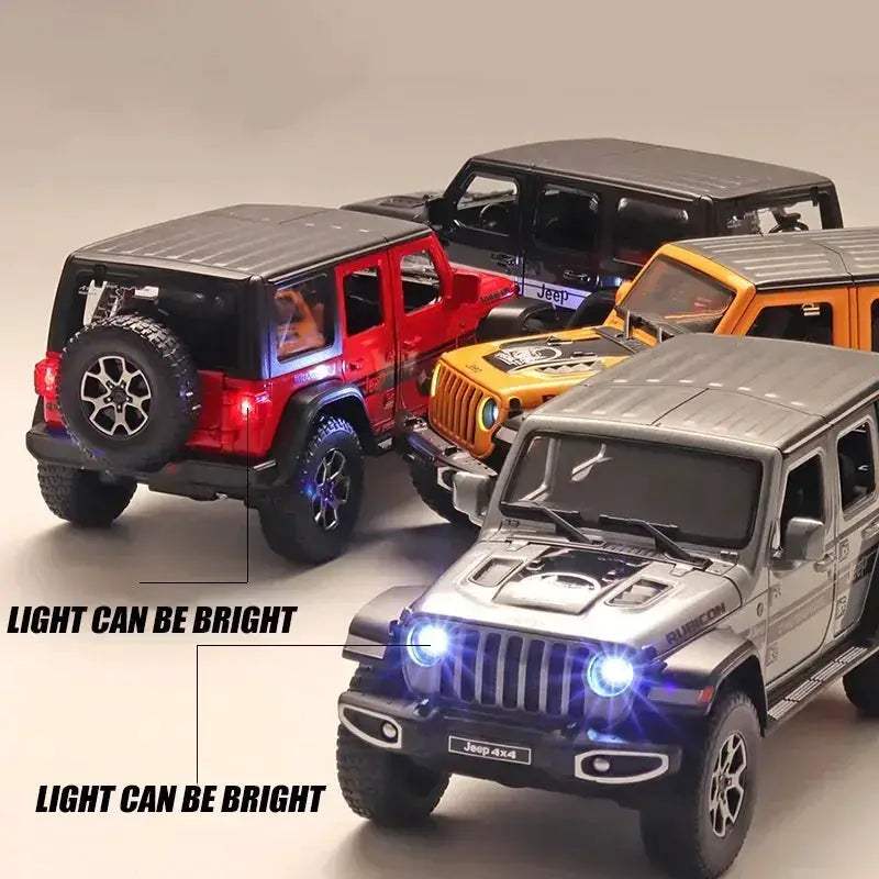 Jeep Wrangler 1 22 Diecast Alloy Pull Back Model Car With Sound And Light - Image 4