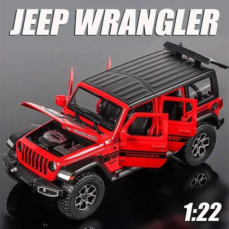 Jeep Wrangler 1 22 Diecast Alloy Pull Back Model Car With Sound And Light - Image 6